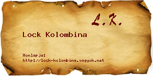 Lock Kolombina névjegykártya